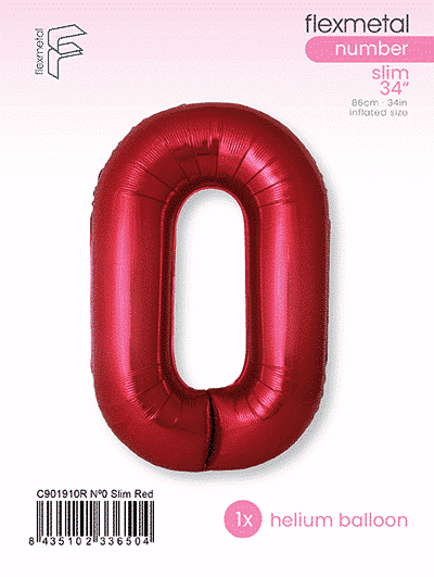 Number 0 Slim - Single Pack, Red