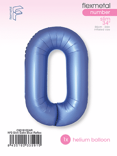 Number 0 Slim - Single Pack, Satin Blue Reflex