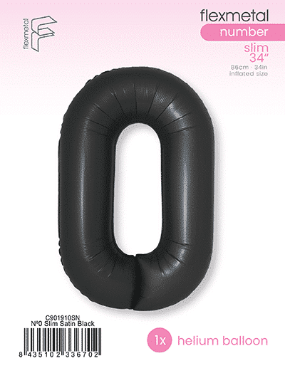Number 0 Slim - Single Pack, Satin Black
