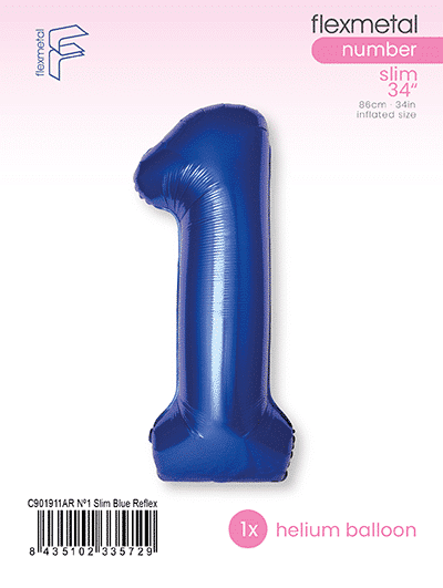 Number 1 Slim - Single Pack, Blue Reflex