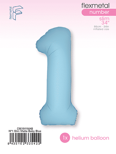 Number 1 Slim - Single Pack, Matte Baby Blue