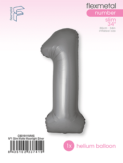 Number 1 Slim - Single Pack, Matte Moonlight Silver