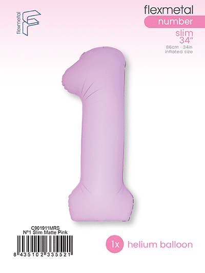 Number 1 Slim - Single Pack, Matte Pink