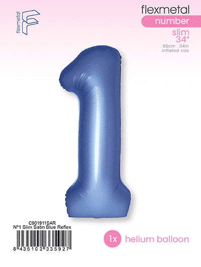 Number 1 Slim - Single Pack, Satin Blue Reflex