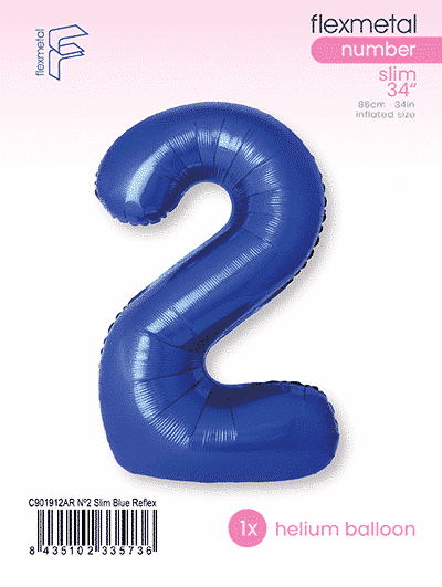Number 2 Slim - Single Pack, Blue Reflex