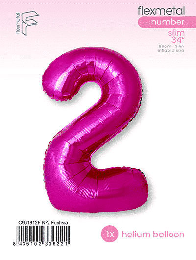 Number 2 Slim - Single Pack, Fuchsia