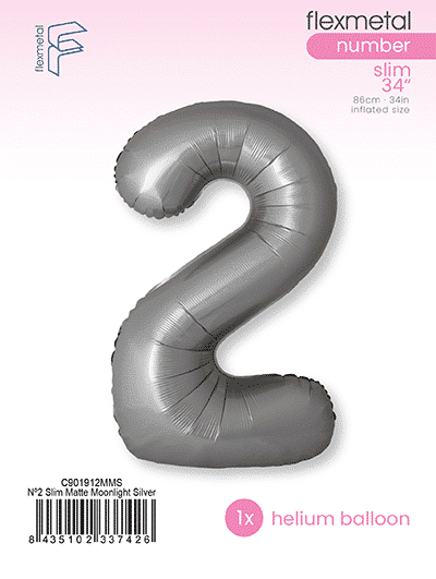 Number 2 Slim - Single Pack, Matte Moonlight Silver