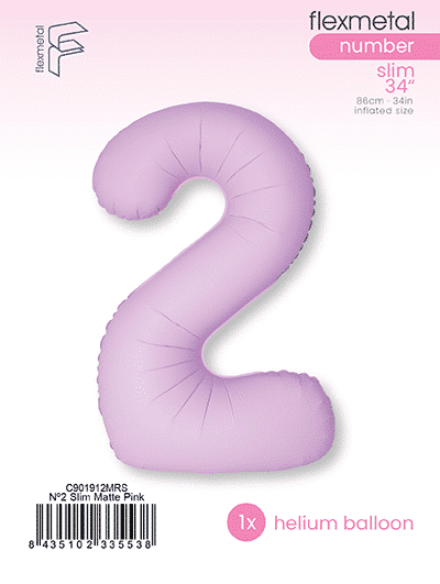 Number 2 Slim - Single Pack, Matte Pink