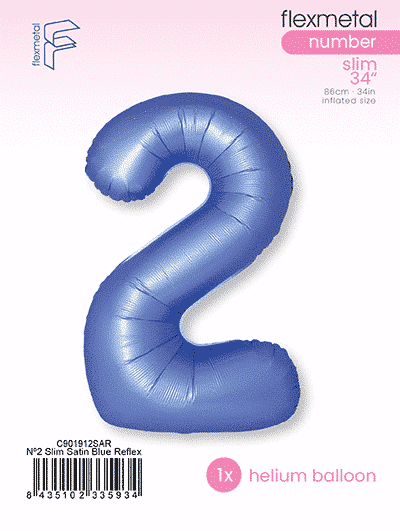 Number 2 Slim - Single Pack, Satin Blue Reflex
