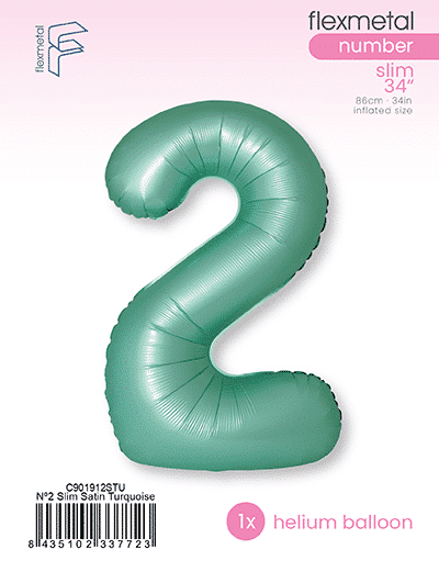 Number 2 Slim - Single Pack, Satin Turquoise
