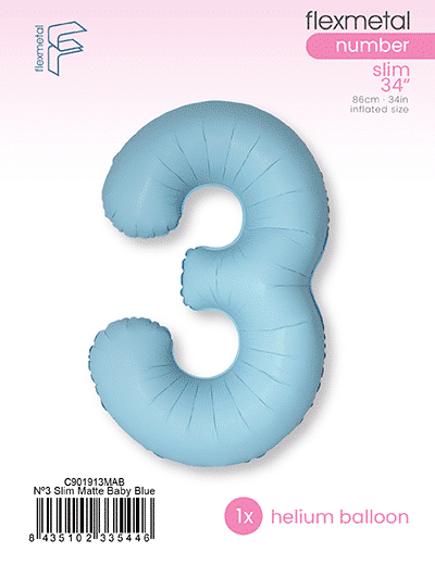 Number 3 Slim - Single Pack, Matte Baby Blue