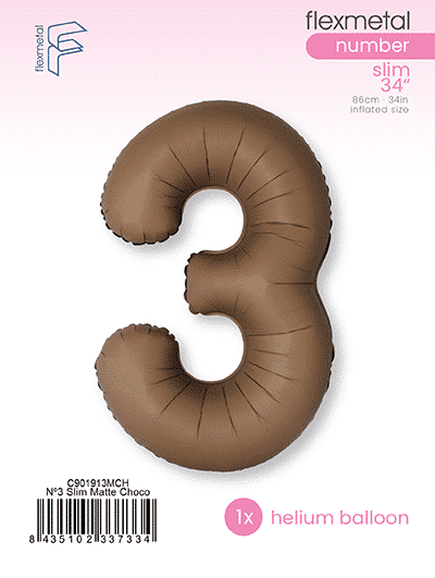 Number 3 Slim - Single Pack, Matte Choco Brown