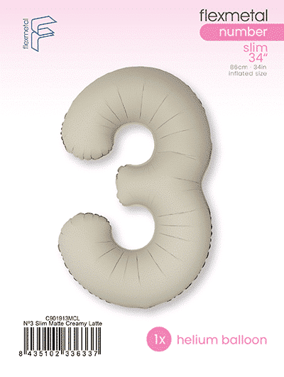 Number 3 Slim - Single Pack, Matte Creamy Latte