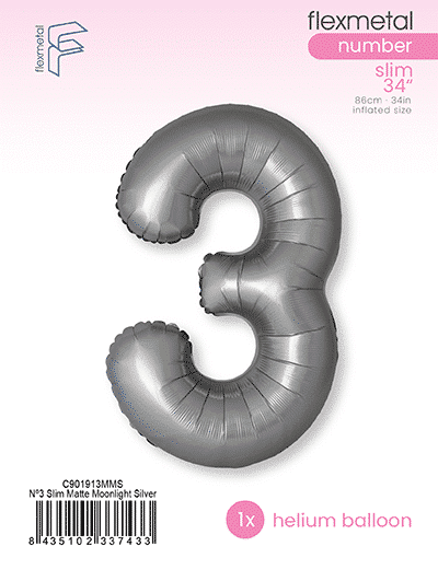 Number 3 Slim - Single Pack, Matte Moonlight Silver