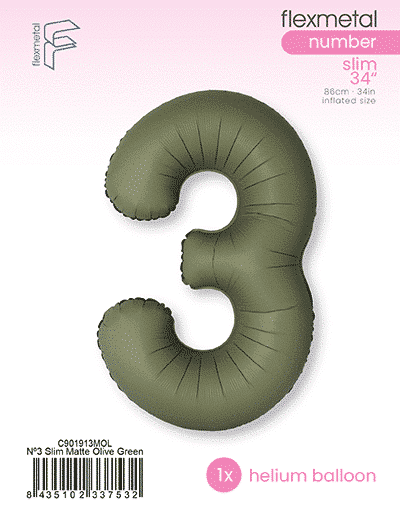 Number 3 Slim - Single Pack, Matte Olive Green