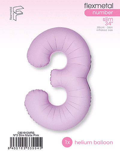 Number 3 Slim - Single Pack, Matte Pink