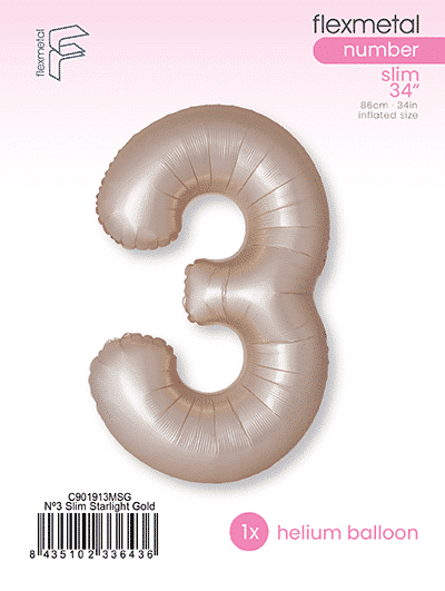 Number 3 Slim - Single Pack, Matte Starlight Gold