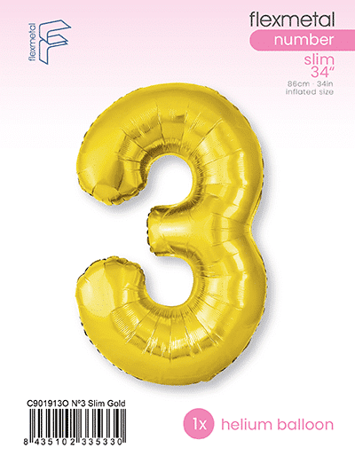 Number 3 Slim - Single Pack, Gold
