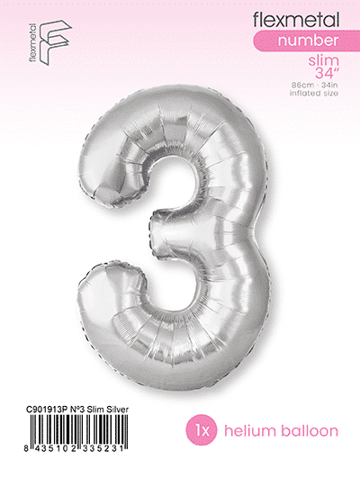 Number 3 Slim - Single Pack, Silver
