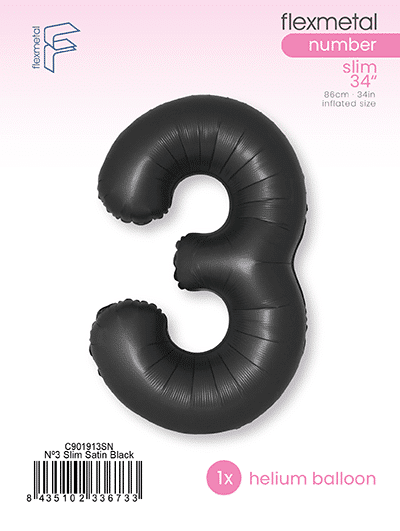 Number 3 Slim - Single Pack, Satin Black
