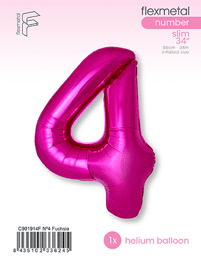 Number 4 Slim - Single Pack, Fuchsia