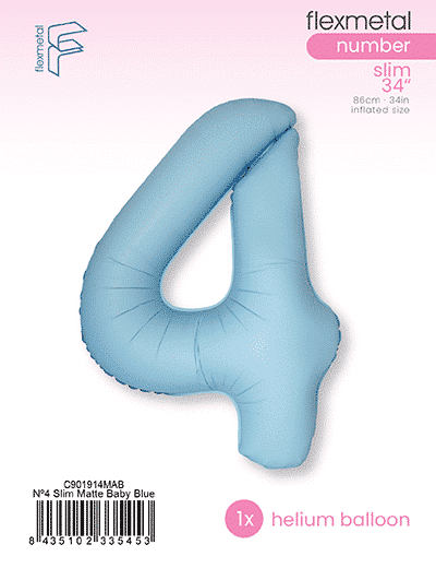 Number 4 Slim - Single Pack, Matte Baby Blue