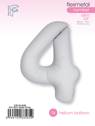 Number 4 Slim - Single Pack, Matte White