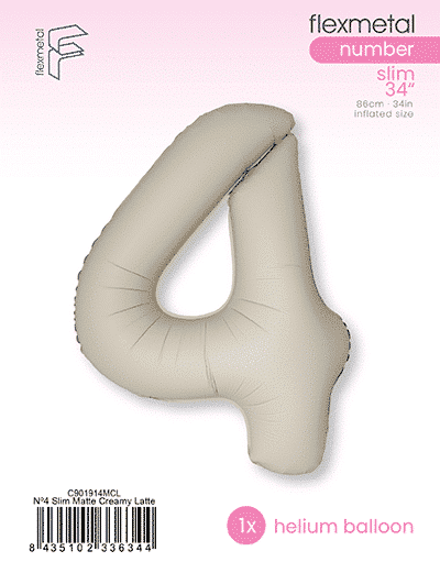 Number 4 Slim - Single Pack, Matte Creamy Latte