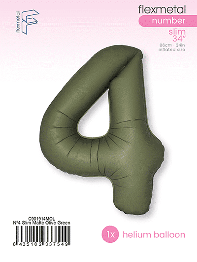 Number 4 Slim - Single Pack, Matte Olive Green