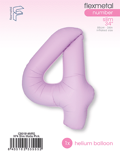Number 4 Slim - Single Pack, Matte Pink