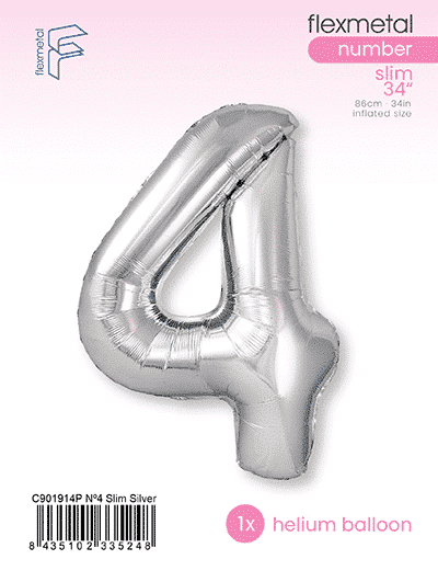 Number 4 Slim - Single Pack, Silver