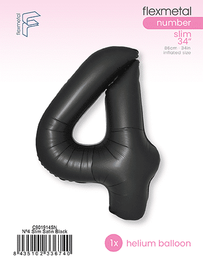 Number 4 Slim - Single Pack, Satin Black