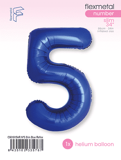 Number 5 Slim - Single Pack, Blue Reflex
