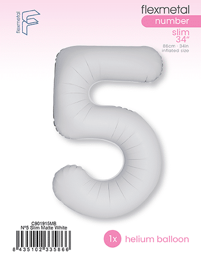 Number 5 Slim - Single Pack, Matte White