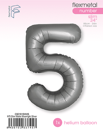 Number 5 Slim - Single Pack, Matte Moonlight Silver