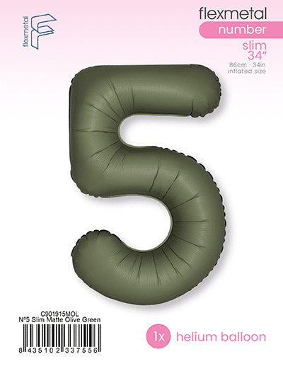 Number 5 Slim - Single Pack, Matte Olive Green