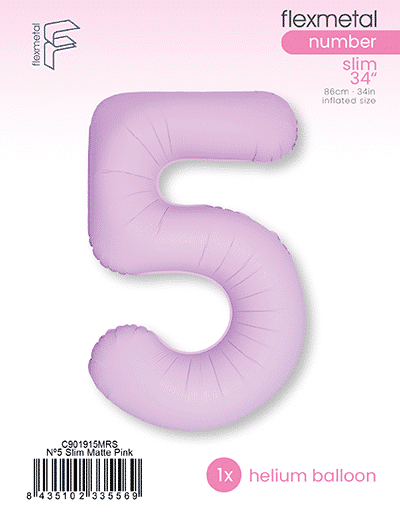 Number 5 Slim - Single Pack, Matte Pink