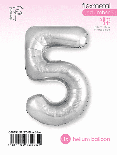 Number 5 Slim - Single Pack, Silver