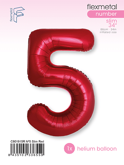 Number 5 Slim - Single Pack, Red