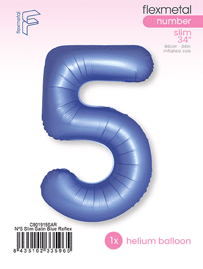 Number 5 Slim - Single Pack, Satin Blue Reflex