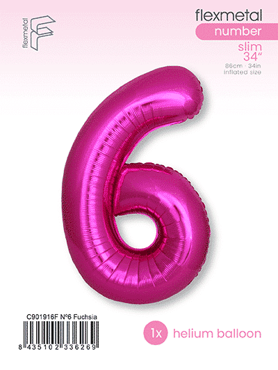 Number 6 Slim - Single Pack, Fuchsia