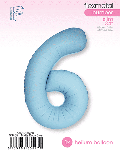 Number 6 Slim - Single Pack, Matte Baby Blue