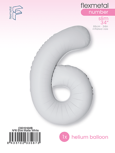 Number 6 Slim - Single Pack, Matte White