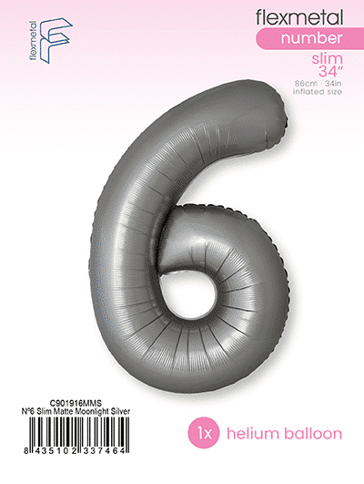Number 6 Slim - Single Pack, Matte Moonlight Silver