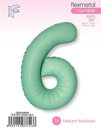 Number 6 Slim - Single Pack, Matte Mint
