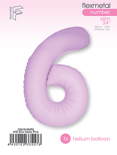 Number 6 Slim - Single Pack, Matte Pink