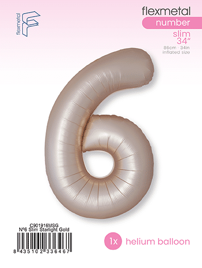 Number 6 Slim - Single Pack, Matte Starlight Gold