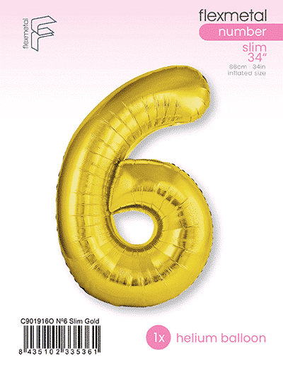 Number 6 Slim - Single Pack, Gold