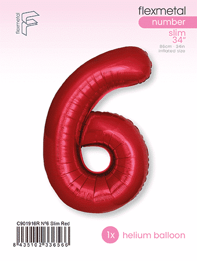 Number 6 Slim - Single Pack, Red