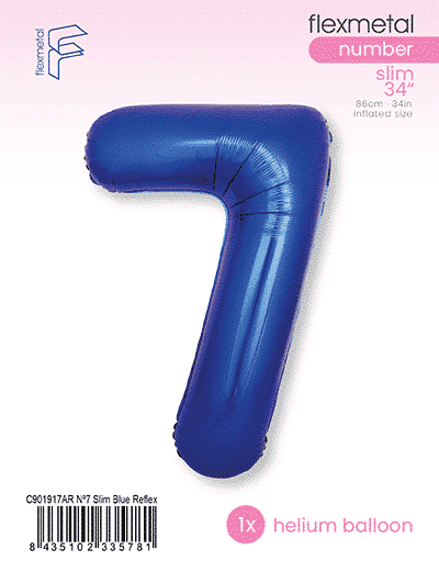 Number 7 Slim - Single Pack, Blue Reflex